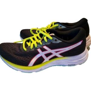ASICS Women's Black and Neon Yellow Athletic Shoes